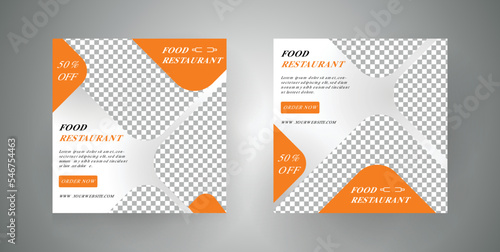 Modern design template for food restaurant, food restaurant menu social media marketing web banner template design.
