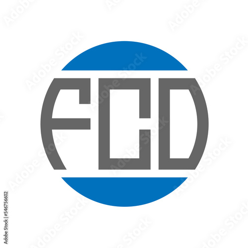 FCO letter logo design on white background. FCO creative initials circle logo concept. FCO letter design.