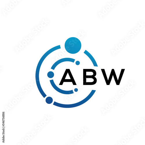 ABW letter logo design on black background. ABW creative initials letter logo concept. ABW letter design.