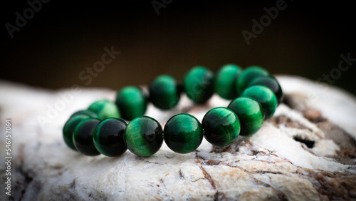 lucky stone bangle , Green Tiger Bracelet Eye