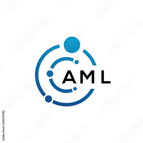AML letter logo design on black background. AML creative initials letter logo concept. AML letter design.