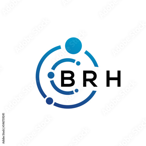 BRH letter logo design on white background. BRH creative initials letter logo concept. BRH letter design.