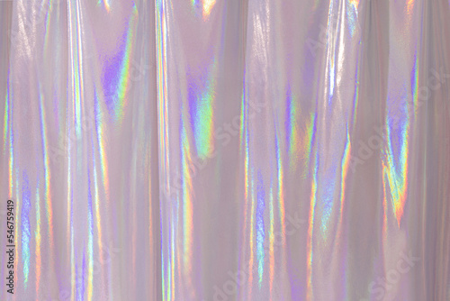 Colorful curtain with subtle glitter and shine. Copy space for text. photo