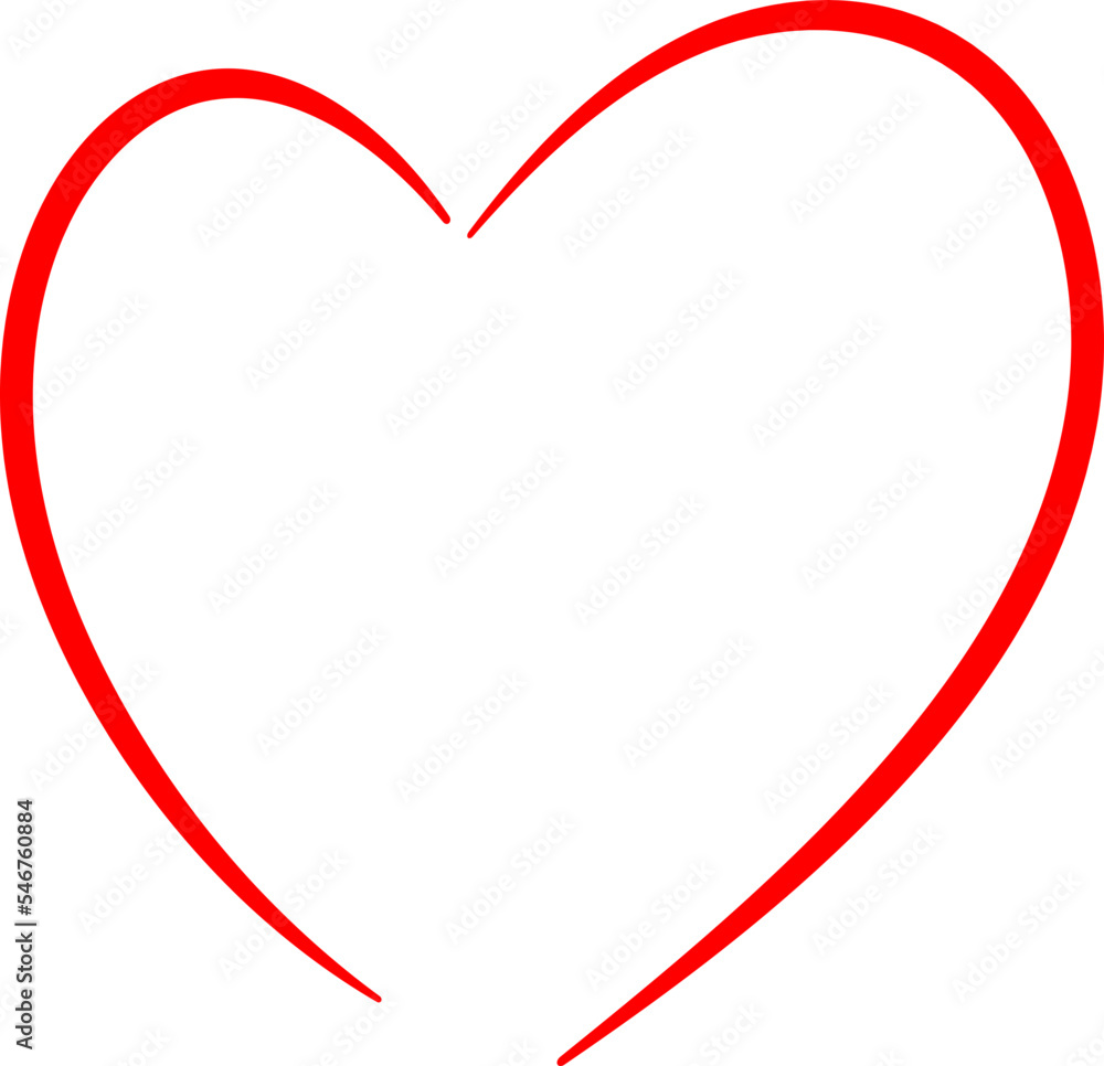 Red heart doodle Red heart doodle