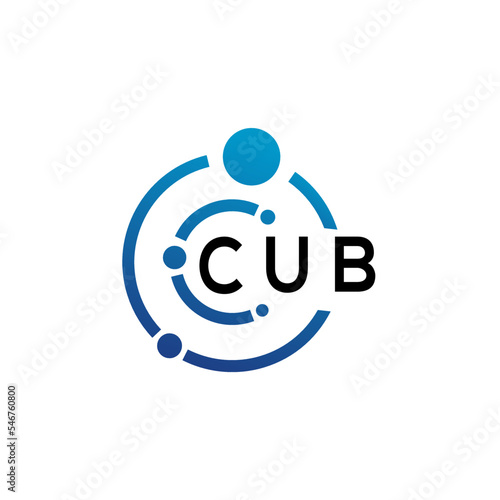 CUB letter logo design on white background. CUB creative initials letter logo concept. CUB letter design.