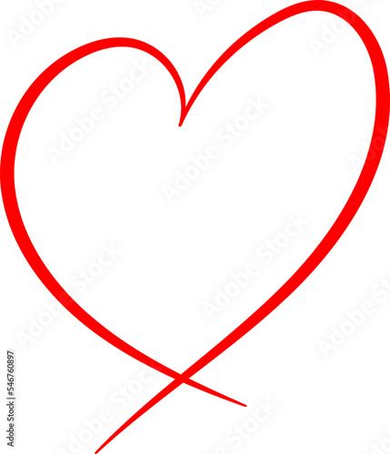 Red heart doodle