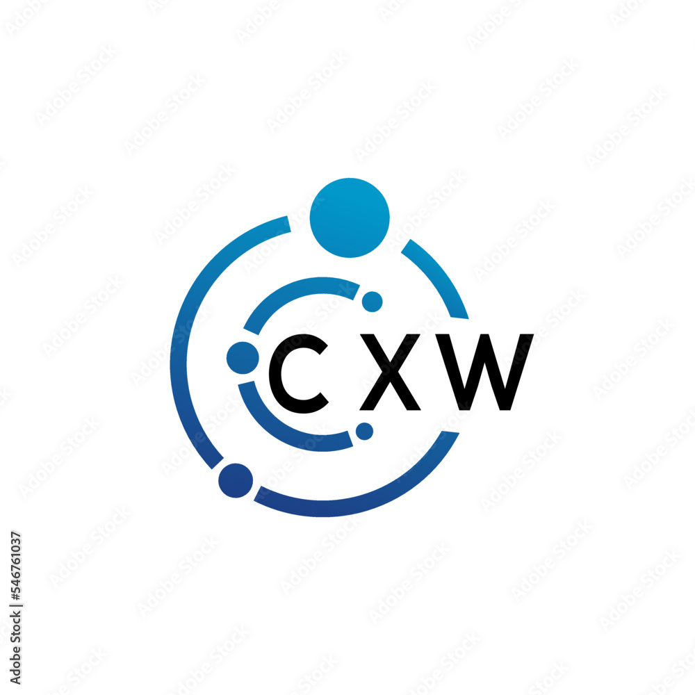 CXW letter logo design on white background. CXW creative initials letter logo concept. CXW letter design. CXW letter logo design on white background. CXW creative initials letter logo concept. CXW letter design.
