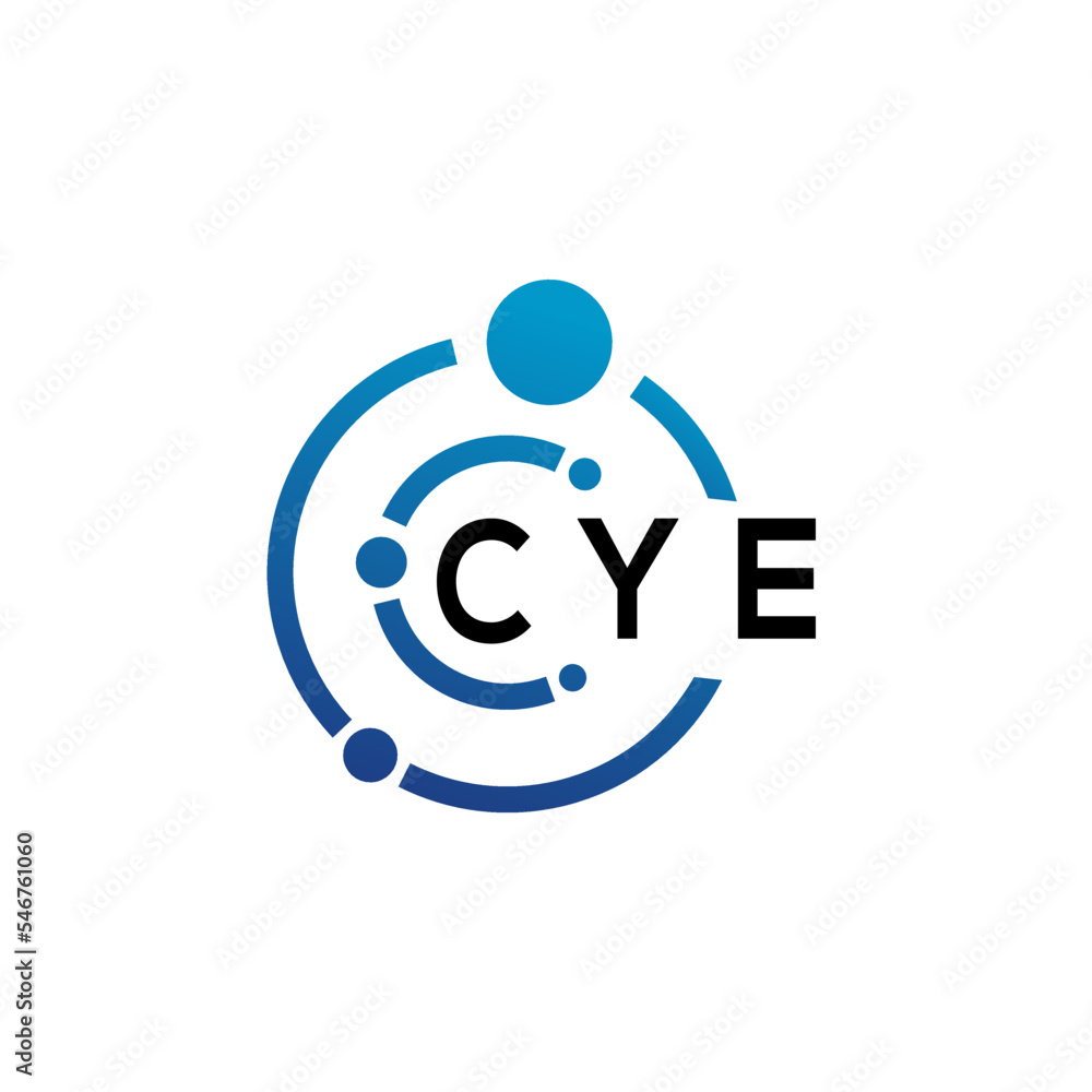 CYE letter logo design on white background. CYE creative initials letter logo concept. CYE letter design. CYE letter logo design on white background. CYE creative initials letter logo concept. CYE letter design.