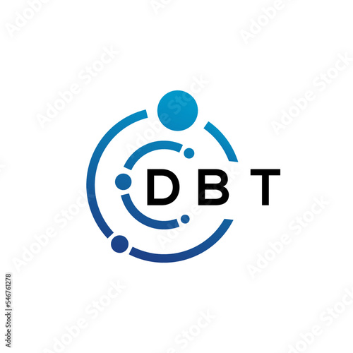 DBT letter logo design on white background. DBT creative initials letter logo concept. DBT letter design.