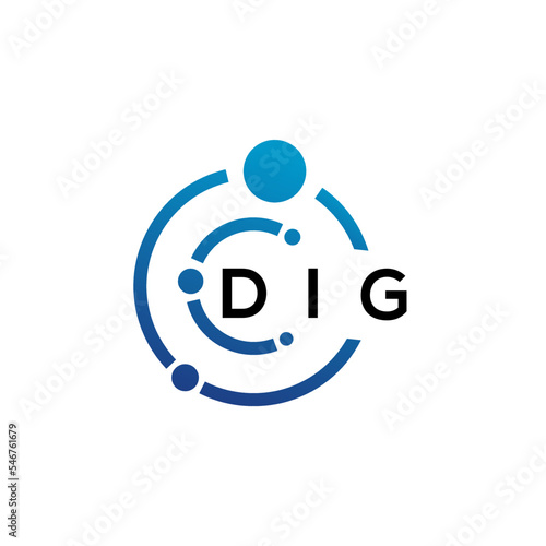 DIG letter logo design on white background. DIG creative initials letter logo concept. DIG letter design.