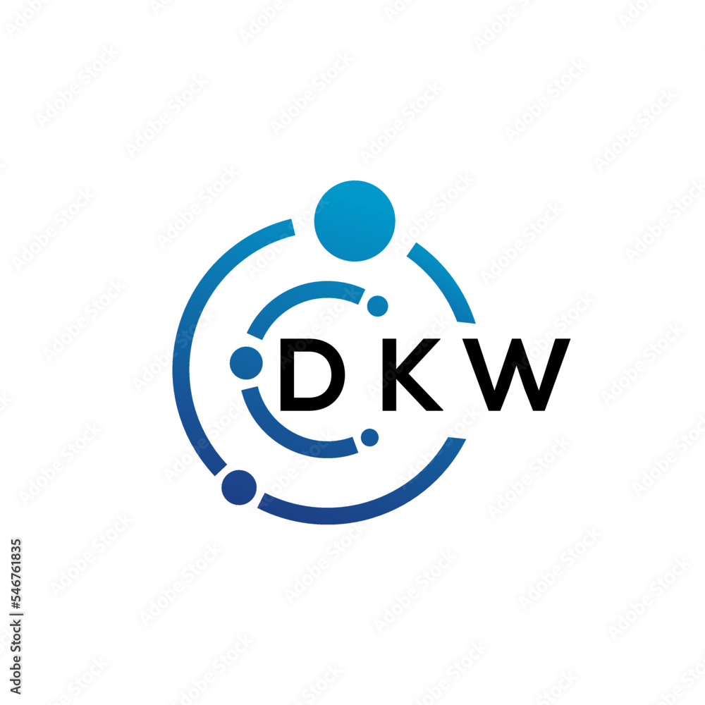 DKW letter logo design on  white background. DKW creative initials letter logo concept. DKW letter design.