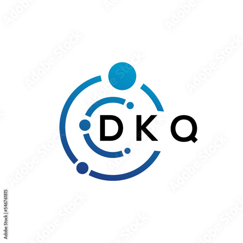 DKQ letter logo design on white background. DKQ creative initials letter logo concept. DKQ letter design.
