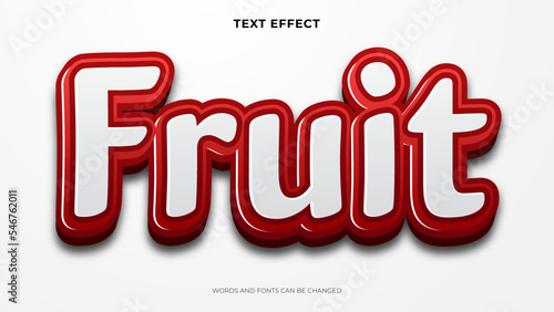 Editable fruit text effect, 3d text effect