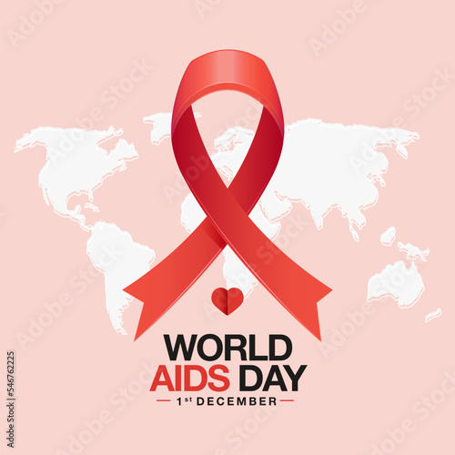 Flat world aids day background