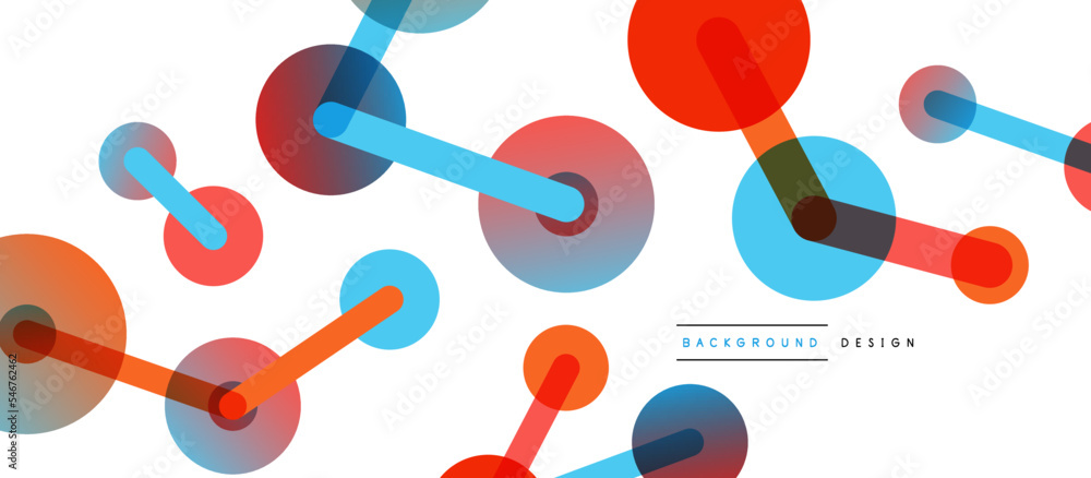 Abstract background. Round dots connected by lines. Trendy techno business template for wallpaper, banner, background or landing Abstract background. Round dots connected by lines. Trendy techno business template for wallpaper, banner, background or landing