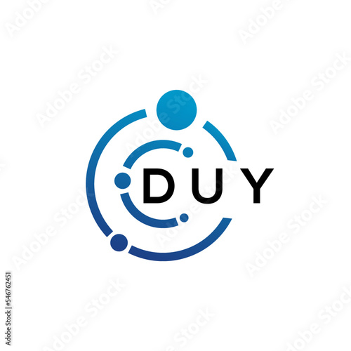 DUY letter logo design on  white background. DUY creative initials letter logo concept. DUY letter design. photo