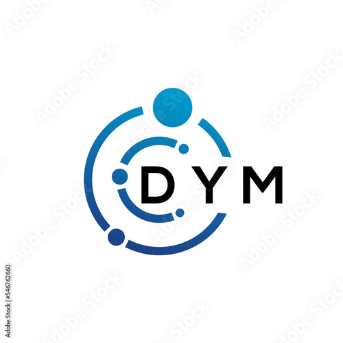 DYM letter logo design on white background. DYM creative initials letter logo concept. DYM letter design.