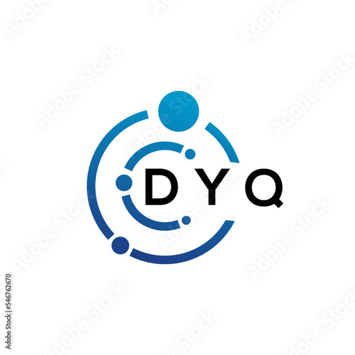 DYQ letter logo design on white background. DYQ creative initials letter logo concept. DYQ letter design.
