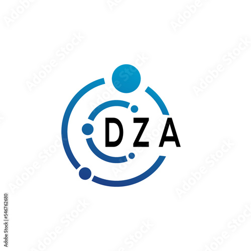 DZA letter logo design on  white background. DZA creative initials letter logo concept. DZA letter design.