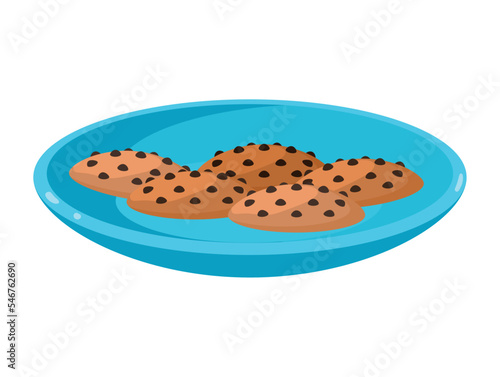 dish with cookies