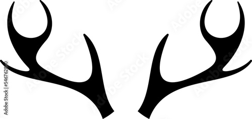 Christmas antler silhouette vector