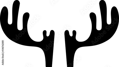Christmas antler silhouette vector