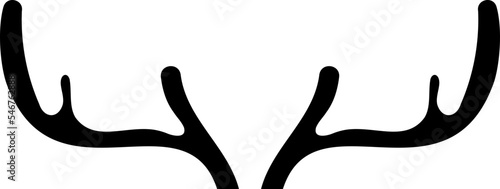 Christmas antler silhouette vector