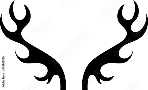 Christmas antler silhouette vector