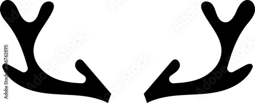 Christmas antler silhouette vector