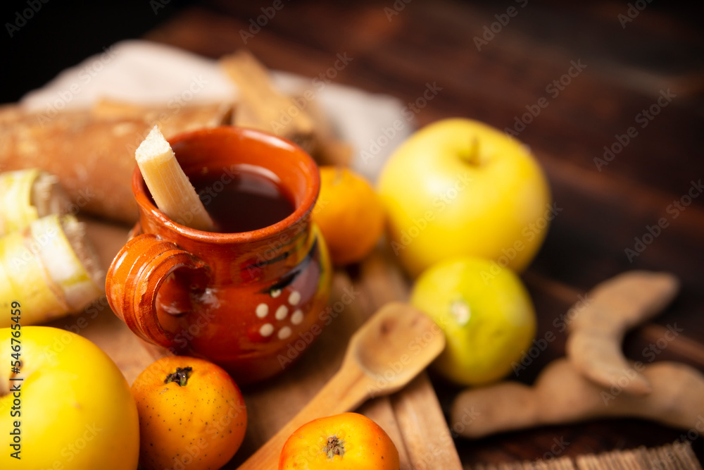 Ponche de Frutas. Christmas fruit punch is an infusion that is consumed in Mexico, traditionally during posadas and Christmas time. Served in a handmade clay cup called cantarito. Ponche de Frutas. Christmas fruit punch is an infusion that is consumed in Mexico, traditionally during posadas and Christmas time. Served in a handmade clay cup called cantarito.