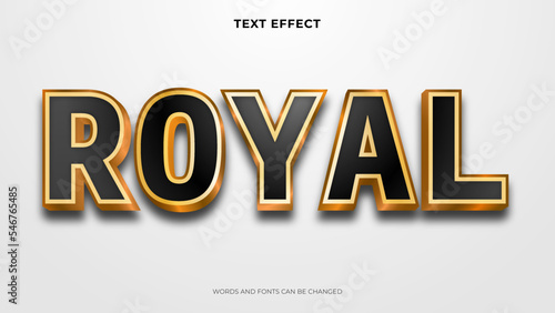 Editable royal text effect, golden text effect