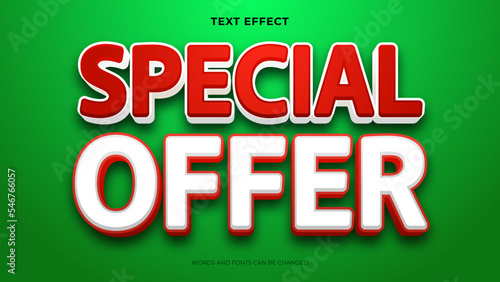 Editable special offer text effect, 3d text effect