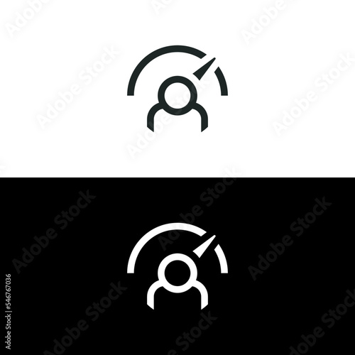 Personal performance indicator icon isolated on white background