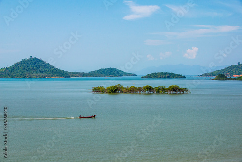 Beautiful seascape with view of distant islands