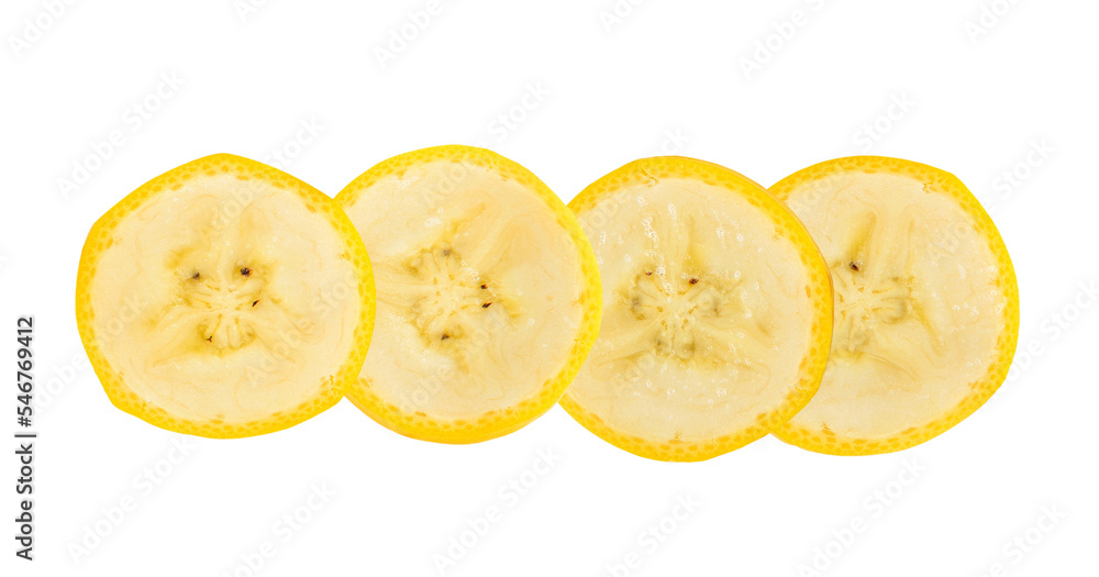 Banana slice isolated on transparent png Banana slice isolated on transparent png