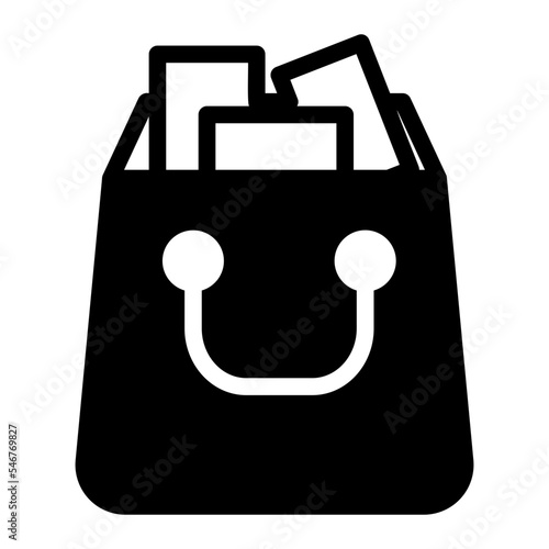 shopping bag glyph icon