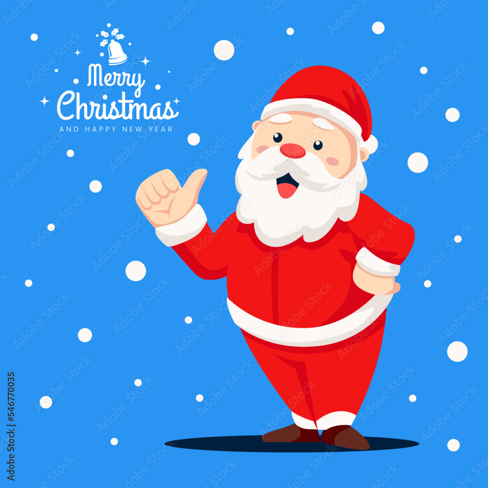 Santa Claus Character Thumbs Up Pose Vector Illustration for Mascot Santa Claus Character Thumbs Up Pose Vector Illustration for Mascot