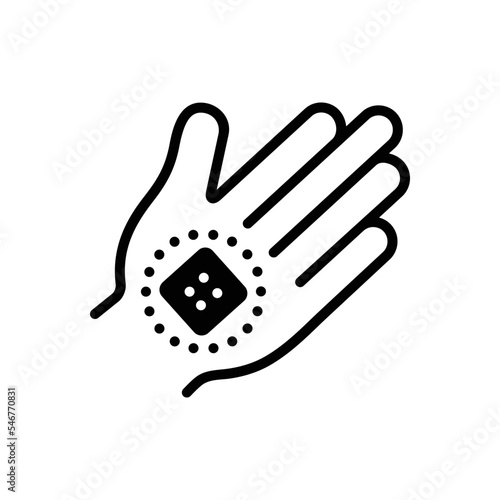 Black solid icon for patch