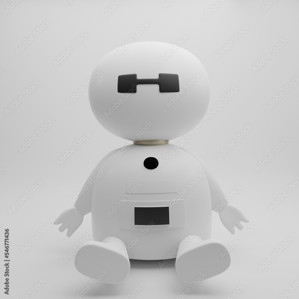 Robot Black-and-white 3D Robot Black-and-white 3D