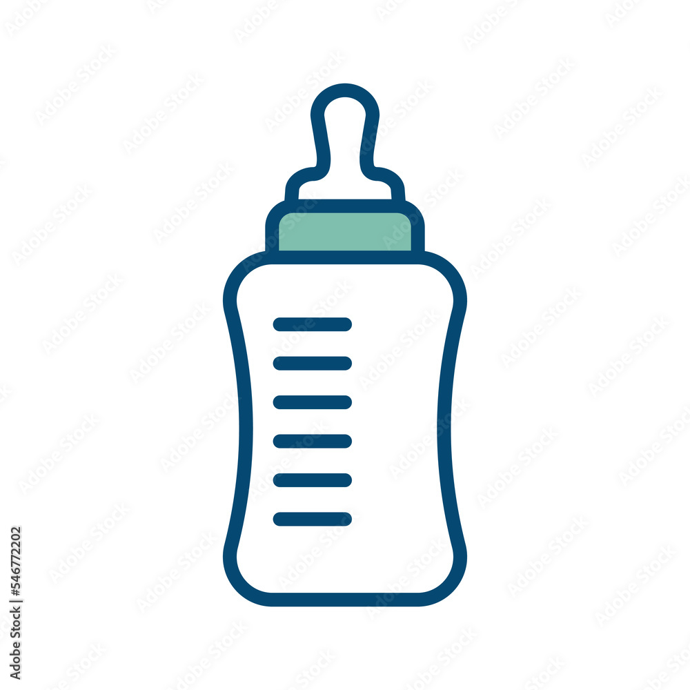baby bottle icon vector design template in white background baby bottle icon vector design template in white background