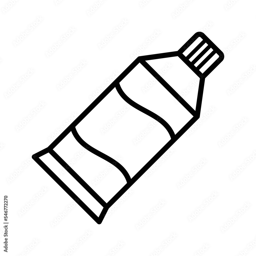 tooth paste icon vector design template in white background tooth paste icon vector design template in white background