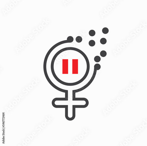 illustration of menopause, vector art.