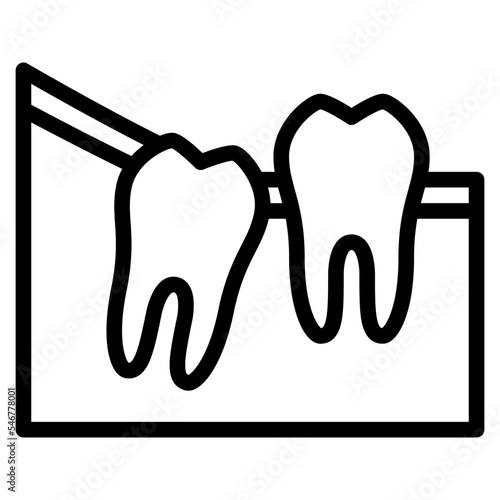 wisdom teeth partial eruption dental gum icon