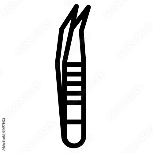 tweezers dental tool dentistry icon