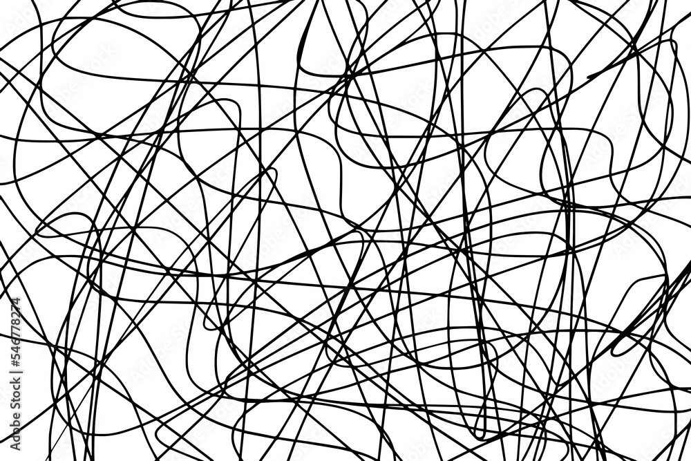 Scribble lines hand drawn seamless pattern.