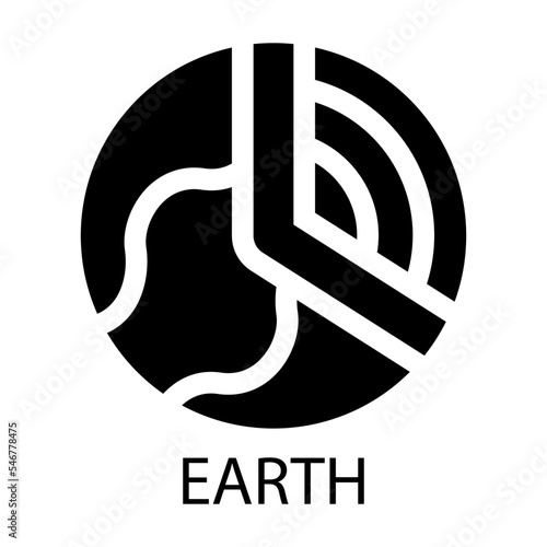 earth planet icon vector illustration photo