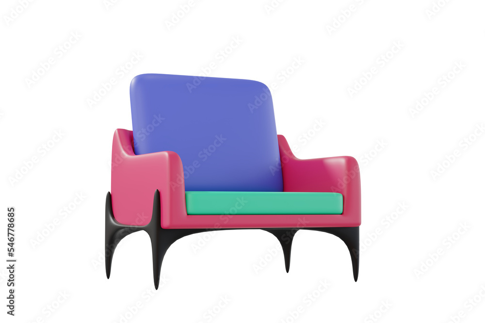 Sofa created by 3D program. Isolated white background with clipping path. Sofa created by 3D program. Isolated white background with clipping path.