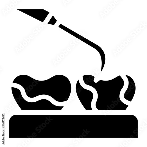 scaling teeth cleaning dental icon