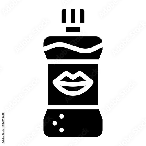 mouthwash hygienic dental cleaning icon
