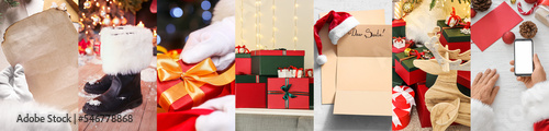 Festive collage with Santa ...